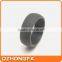 men custom black silicone finger ring