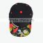 2015 newest flower printing brim embroidery snapback hats