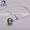 wholesale jewelry 8--9mm tahitian black baroque pearls pendant