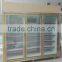 shopping mall glass door freezer display showcase luxury