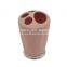 Plastic pink bath accessory toothbrush holder