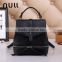 Fashion Korean syle genuine litchi grain leather backpack