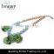 Fashion jewelry Wholesale hot selling latest design blue beads artificial acrylic flower necklace