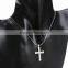 Jewelry 2 Colors Crystal Cross Pendant Rhinestone Gold And Silver Tone Necklace