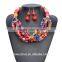 Beads Pearl Crystal Necklace Earring Set Fashion Jewelry Set