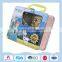 Hand-held rectangular tin boxes for food packaging