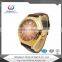 Fashion Gold leather Quartz Analog Watch