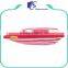 Wholesale red stripes canvas zipper pouch cosmetic bag for girls