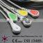 Spacelabs 17pin ECG 5 lead Cable and leadwires, IEC, Snap 700-0008-08