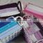 Three colors 6 cotton towels trapezuim willow basket with handle