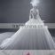 AR-55 Latest Dress Designs Ball Gown Bride Dress Crystal Appliques Off-Shoulder Tulle Wedding Dress 2016