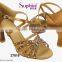 Suphini Deep Tan Satin Nice Woman Latin Ballroom Dance Shoes