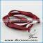  hot sale leather cord bracelet hook clasp factory wholesale
