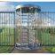 Exquisite stainless steel round frame tube collapsible gate full height turnstile