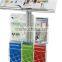 church pulpit designs Acrylic Podium for Floor, Aluminum Pole & Base, 6 Brochure Pockets - Clear & Silver