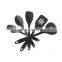 colorful 5pcs Silicone Kitchen Utensil Set with stainless steel inside five start quality