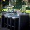 Outdoor Rattan bar Furniture Garden aluminum frame with bar table Patio Dining Set Bar