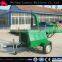 trailer towable 50hp diesel engine wood chipper with two hydraulic feeding rollers