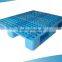 Customize OEM blow molding plastic pallet combined with 8 steel inside single faced plastic pallet