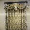 French Style Living Room Embroidered Pleat Blackout Ready Made Curtains With Valance