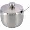 3 Pieces Stainless Steel Condiment Container Set With Rack