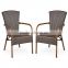 Modern 3 piece All Weather Resin Wicker Patio Bistro Dining Set