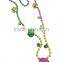 Mardi Gras/ Dionysia multicolor beads with jingle bell necklace