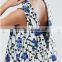 Guangzhou Latest Clothing OEM Sexy V-cut Back Aline Jacquard High Neck Dress