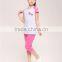 2016 fashion dress leisure short sleeves t shirt children's suit of clithes for little girls