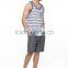 Mens slub striped in bulk vests with pocket wholesale