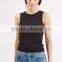 MGOO OEM Service Women Fitness Crop Tops 100% Polyester Blank Round Neck Sleeveless Tank Top