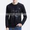 Custom printed black fashion french terry wholesale crewneck sweatshirt