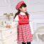 2015 Kid apparel houndstooth pleated winter kid dress kid clothing for cute girl