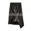 2017 OEM Spring Asymmetrical Black PU Knee Length Skirts