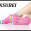 Ladies colorful five toe non slip dots yoga socks wholesale