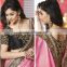 Entracing Pink Color Saree With Black Bordered Blooming Bliss Designer Sarees Collections