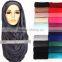 hot sale solid color Muslim woman hijab scarf lady fashion soft jersey scarves