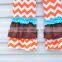 Wholesale long sleeve turkey embroidered girls thanksgiving boutique outfit