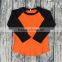 baby girls blank raglan shirts children long sleeve baseball tee kids halloween holiday orange and black t shirt boys tops