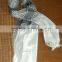 Hand woven white & grey cotton scarf