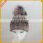Wide Varieties Bobble Fashion High Quality Unisex Custom Knitted Beanie Wholesale Pom Hat