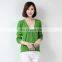 Spring Autumn high quality fashion multicolor slim fit V-neck custom knit woolen sweater new designs for ladies manufacturer