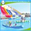 Most popular commercial grade rainbow inflatable water world with slide