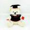 2017 latest graduation plush toys 12 inch teddy bear toys bear toys with hat for friends