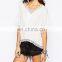 2015 Latest Arrival Summer New Trendy Women Crochet V Front V Back Shell Fashion WomenTop