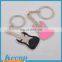 Promotional Acrylic Plastic Key Chain Blank Metal Leather Carabiner Keyring Round Carabiner