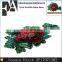 Fashion Red Rose Green Flower Sequined Patch Sew on Clothes