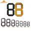 Yellow 6inch Outdoor 7 Segment Display 1 Digit number  number Outdoor waterproof seven segment Gas station price sign