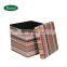 Crocodile skin texture modern faux leather pvc fabric ottoman PU storage ottomans furniture