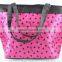 Handy pot red rose cosmetic bag with lovely bowknot